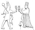 FIG. 2.--THE CHIEF HITTITE GOD AND GODDESS AT BOGHAZ-KEUI.