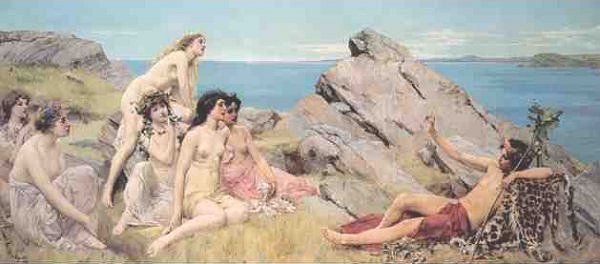 Bacchus and the Choir of Nymphs, John Reinhard Weguelin http://www.artmagick.com/paintings/painting3533.aspx