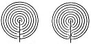 FIGS. 138 and 139.--Derivation of Labyrinth Types from Rock-engraving Figures. (After Krause.)