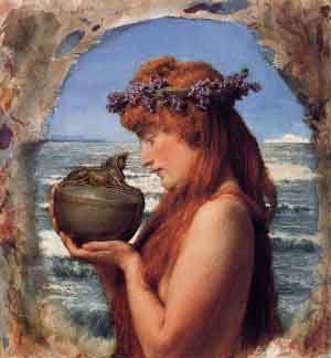 Pandora, by Sir Lawrence Alma-Tadema [1881] (public domain image)