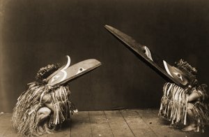 Raven Masks: Edward Curtis 1914; [Public domain image]