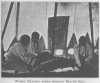 WOMEN PRAYING WHILE HOLDING BEAVER SKIN.