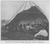 PRIESTS AND SACRED WOMEN BENEATH THE SUN SHELTER.