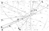 FIG. 53.—25-inch Ordinance Map of Merry Maidens, showing alignments.