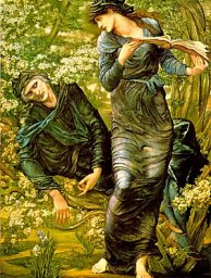 The Beguiling of Meriln, by Edward Burne-Jones [1873-4] (Public Domain Image)