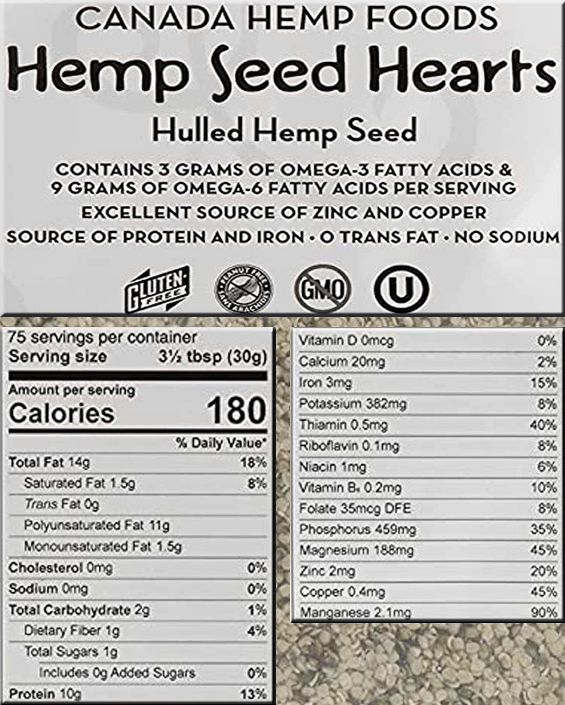 canada hemp seed nutrition nutrients