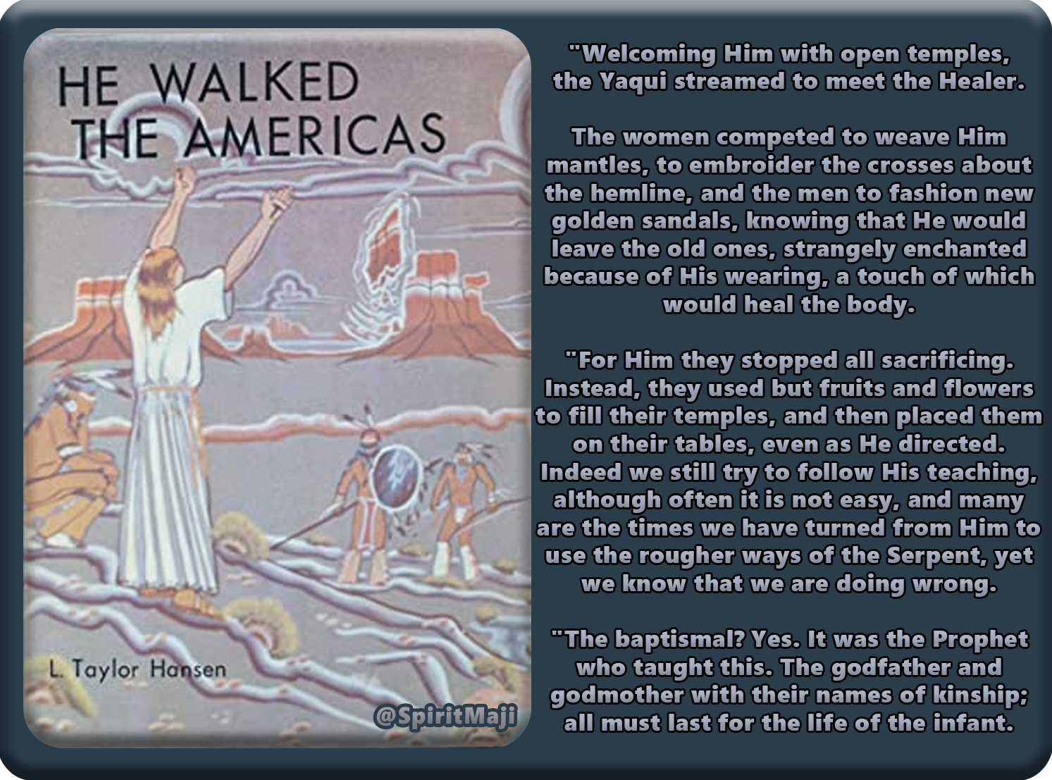 He walked the americas temples stop sacrificing ways of the serpent